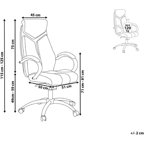 Modern Office Desk Chair Fabric Swivel Brown and Black Formula 1