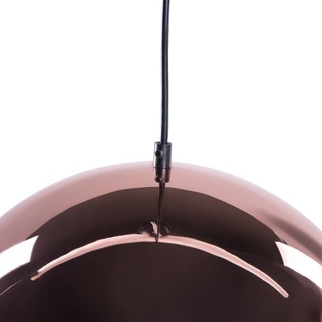 Pendant Light Globe Lamp Gloss Effect Metal Framework Copper