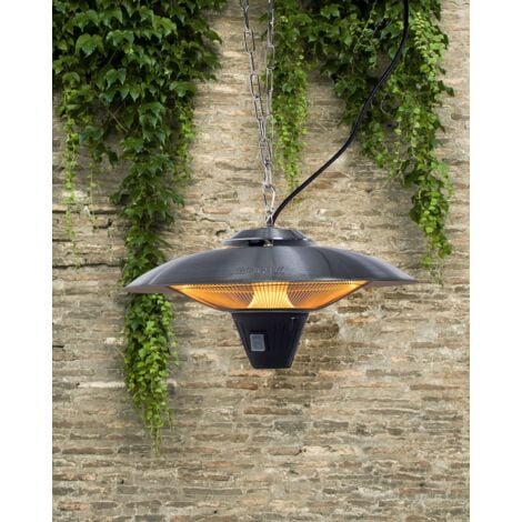 Modern Outdoor Garden Heater Ceiling Mounted Round Patio Silver Kaba