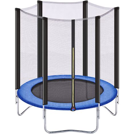 Trampoline Blue Safety Net Enclosure Metal Legs Outdoor Round 6ft 183 cm Risata - Blue