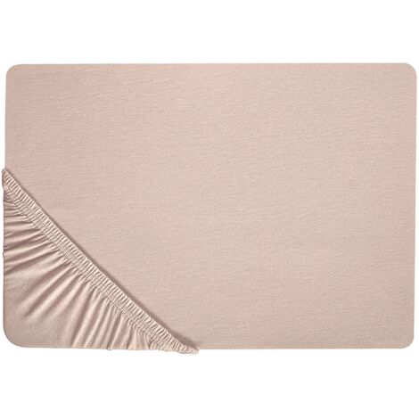 Fitted Sheet HOFUF Cotton 140 x 200 cm Beige (1/5)