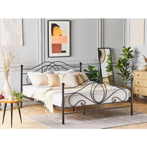 Modern black deals iron bed