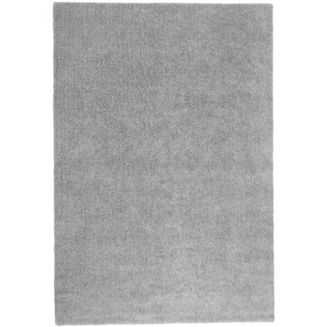 Shaggy Rug DEMRE Light Grey 140 x 200 cm (1/5)
