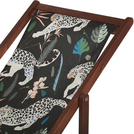 Set of Sun Lounger Replacement Fabrics Animal Pattern Anzio