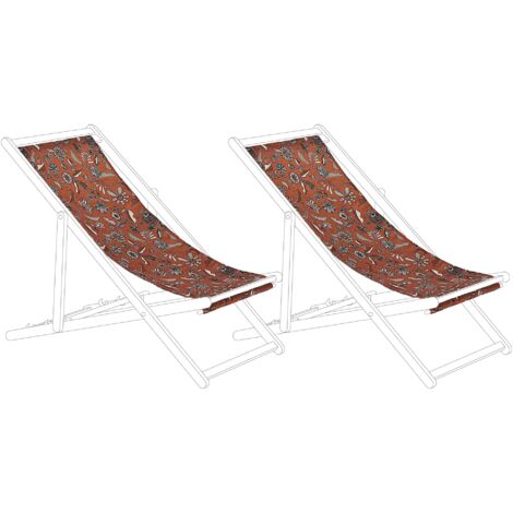 Set of Sun Lounger Replacement Fabrics ANZIO/AVELLINO 113 x