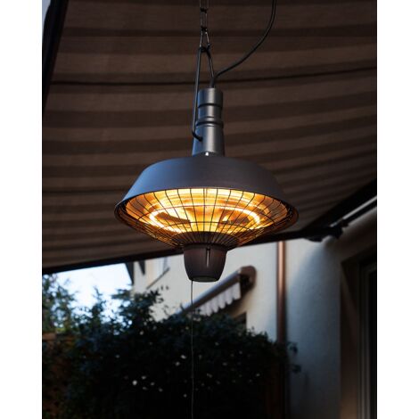 Industrial Mounted Outdoor Ceiling Heater Patio Warmer Black Amiata