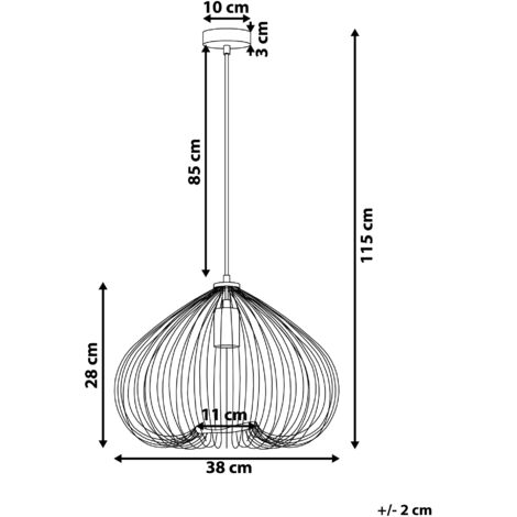 Industrial Modern Pendant Lamp Cage Metal Shade Black Tordino
