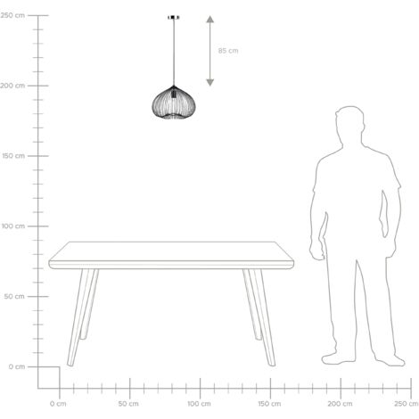 Industrial Modern Pendant Lamp Cage Metal Shade Black Tordino
