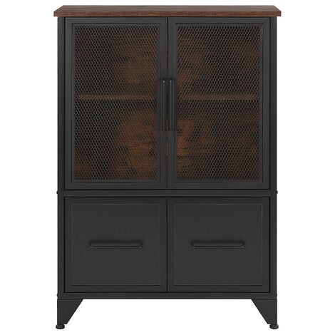 Black cabinet store with doors