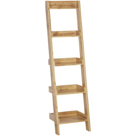 5 Tier Shelving Unit MOBILE DUO 169 cm Light Brown (1/5)