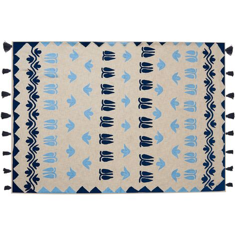 Tribal Throw Blanket Large Size Plaid Sofa Throw Colorful Bohemian  Decorative Blue,130 X 200CM