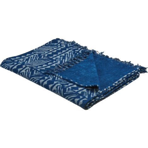 Blanket SHIVPURI Cotton 130 x 180 cm Blue (1/5)