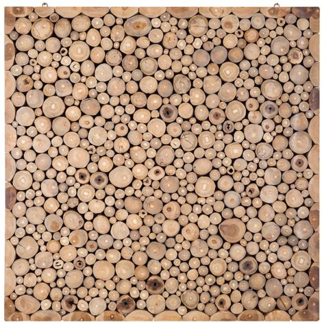 Wall Decor TWIG Teak Wood 85 cm Light Brown (1/5)