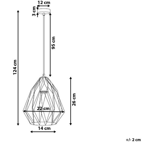 Modern Industrial Ceiling Light Pendant Lamp Open Cage Black Metal Shade Magra