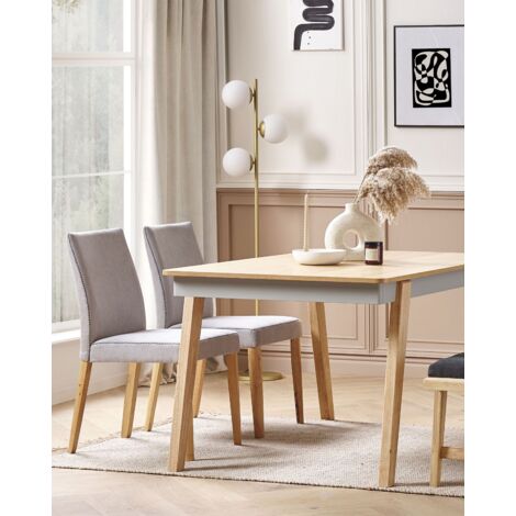 Set of 2 Dining Chairs PHOLA Grey