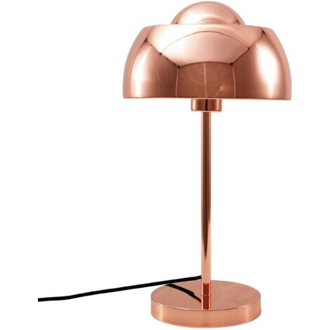 Modern Shiny Table Bedside Office Bedroom Reading Lamp Light Copper Senette
