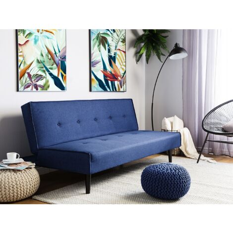 Dark deals blue futon