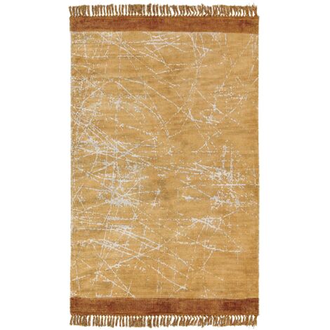 Rug HANLI Orange 140 x 200 cm Viscose (1/5)