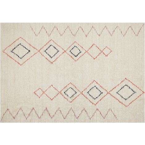 vidaXL Tapis Beige 160x230 cm Coton