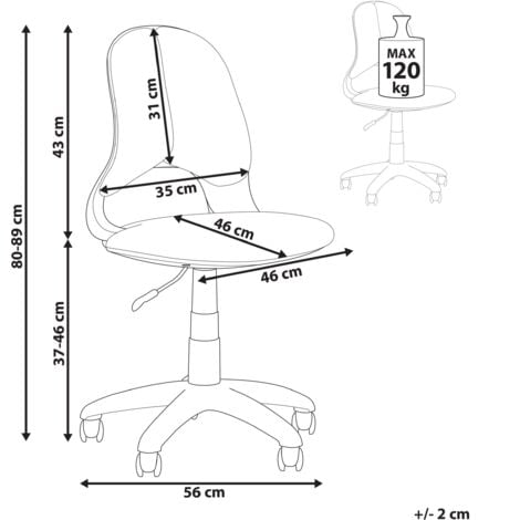 Kids Desk Chair Sivel Adjustable Height Armless Office Chair Pink Marguerite