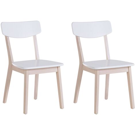 Set of 2 Dining Chairs SANTOS White