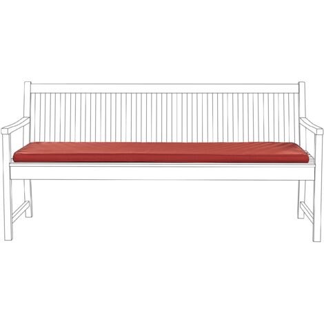 Bench Seat Pad Cushion VIVARA 169 x 50 cm Dark Red (1/5)