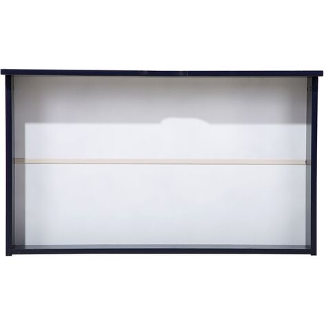 Set of 2 Bed Storage Drawers Solid Wood Dark Blue Rumilly