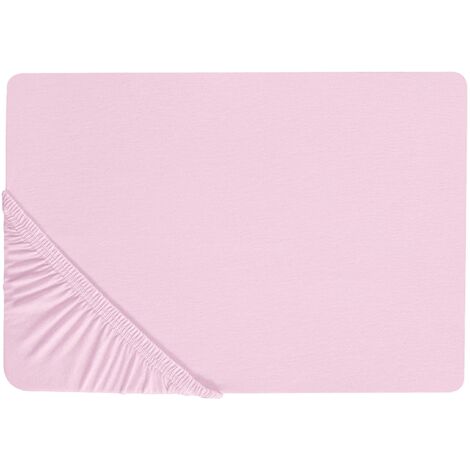 Fitted Sheet JANBU Cotton 140 x 200 cm Pastel Pink (1/5)