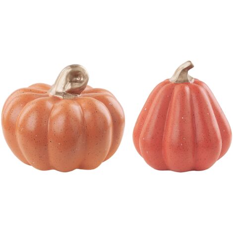 Set of 2 Figurines Pumpkin CHALKIDA Orange (1/5)