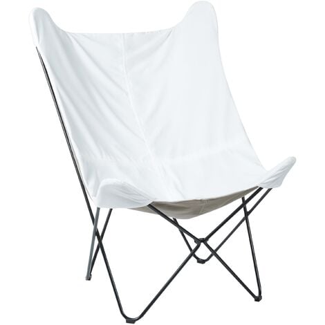 White canvas butterfly deals chair