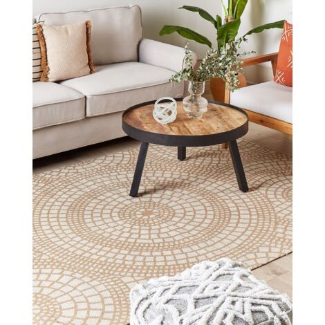 Rug ARIBA White Beige 160 x 230 cm Jute