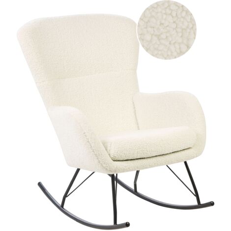 Beliani Modern Glam Rocking Chair Retro Traditional Rocking Chair