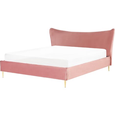 King velvet on sale platform bed