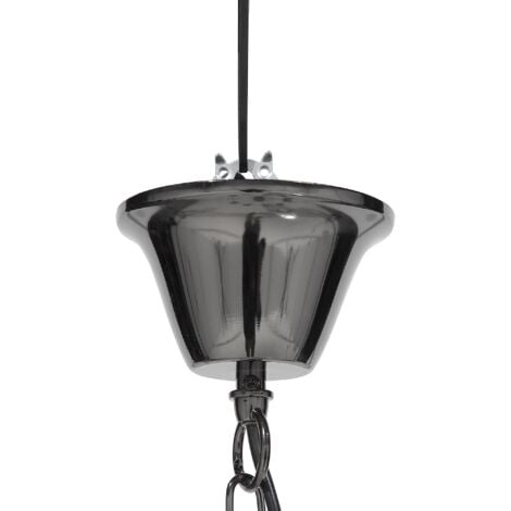 Vintage Retro Chandelier Lamp Black Glossy Metal Victorian Style Teesta