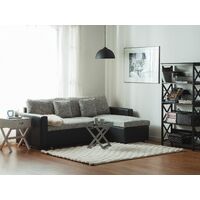 Modern Fabric Corner Sofa Pull Out Bed Left Right Chaise Grey Tampere