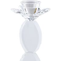 Glam Glass Crystal Candle Holder Pillar Clear Transparent Tendu