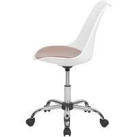Swivel Chair Padded Seat Height Adjustable Desk Chair Leather Gold Dakota II