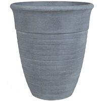 Plant Pot Grey Modern Indoor Outdoor Stone Mixture ø 43 cm Katalima