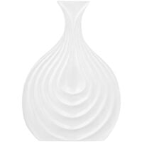 Decorative Ceramic Accent Flower Vase Porcelain 25 cm White Thapsus - White