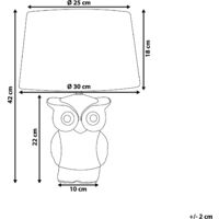 Modern Ceramic Theme Bedside Table Lamp Kids Room Bedroom Animal Shape White Owl