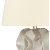Modern Eclectic Ceramic Textured Base Bedside Lamp Table Light Gold Allika