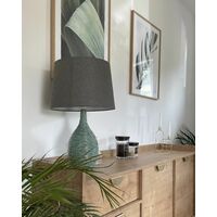 Modern Ceramic Base Bedside Lamp Table Light Green Matching Shade Atsas