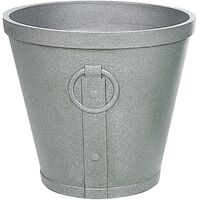 Indoor Outdoor Plant Pot Stone UV resistant 41x41x37 cm Brown Vari