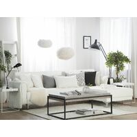 Modular Left Hand L-Shaped Sofa Bed Seat Section White PU Leather Aberdeen - White