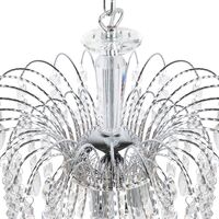 Glam Chandelier Glass Crystal Drops Hanging Light Lamp Silver Rivil