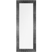 Modern Hanging Mirror Framed Living Room Wall Mirror Black Draveil