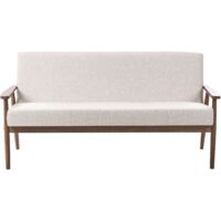 Sofa 3 Seater ESRUM Fabric Dark Brown/ Beige