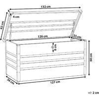 Garden Storage Box Grey Steel Lockable Lid 400L Cebrosa - Grey