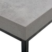 Modern Square Side Table Concrete Veneer Top Metal Base Industrial Black Delano