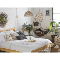 Rattan Hanging Chair without Stand Indoor-Outdoor Wicker Curved Beige Pineto - Natural